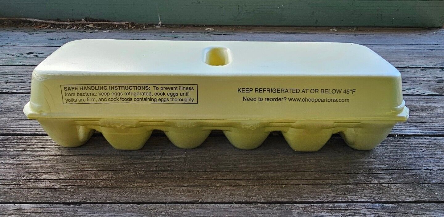 Styrofoam Egg Cartons (50 pack) Yellow